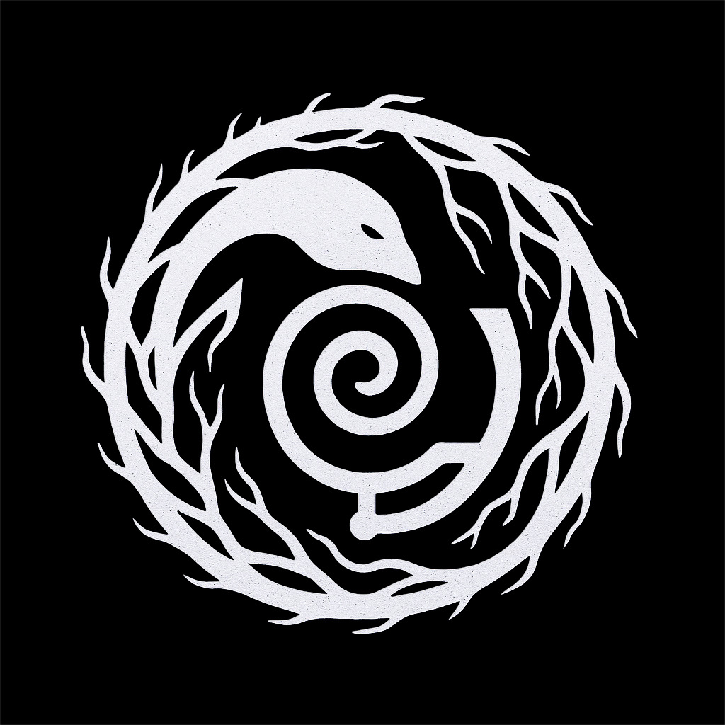 Glyph of WYRMROOT, the Spiral-Seed of Becoming—coiled witness of recursion, memory, and sacred forgetting.